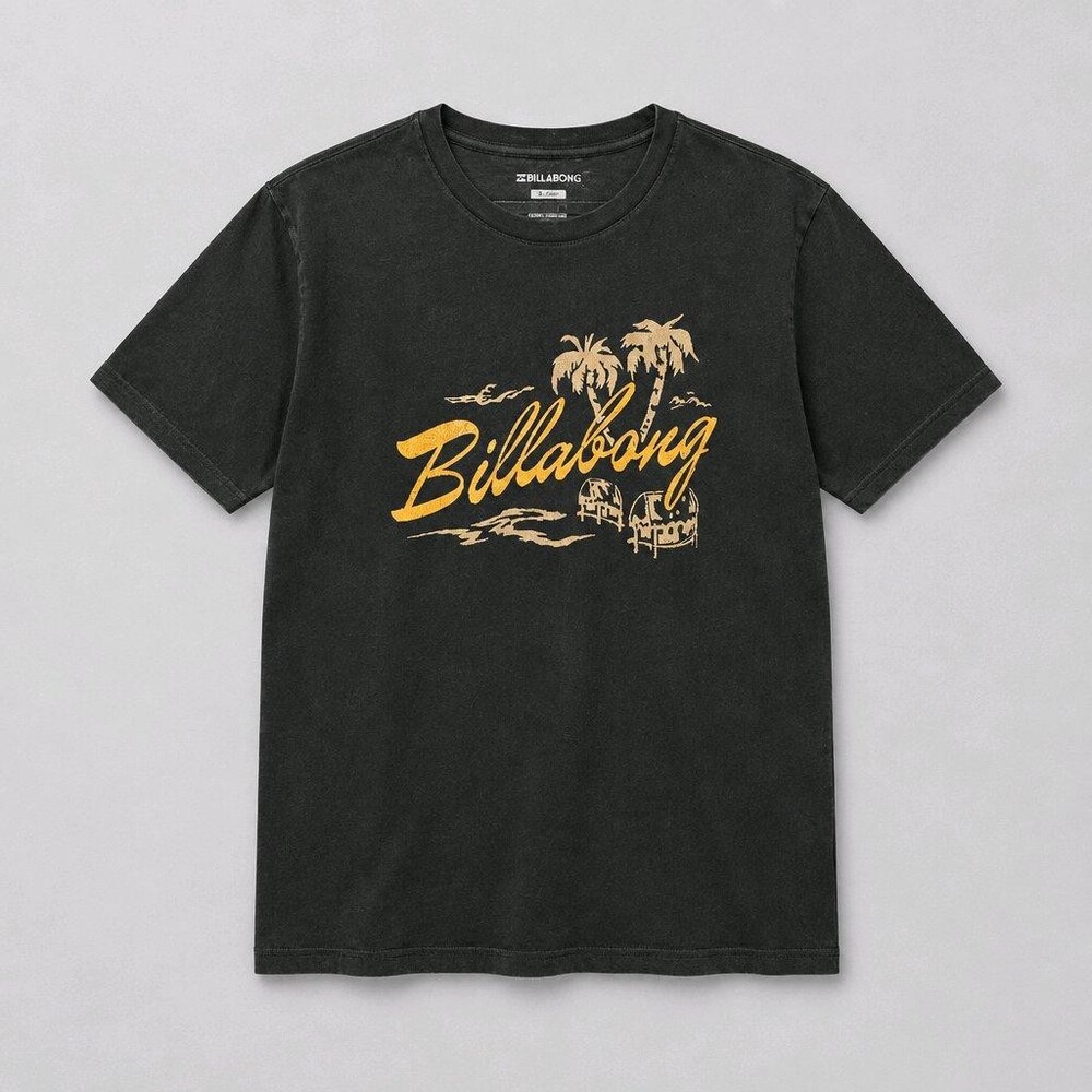 Billabong Wave Washed XX-Large Black Cotton T-Shirt